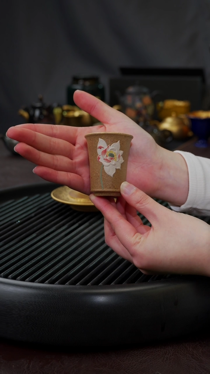 【闪购商品】杯【宜景窑紫砂鎏金】闻香杯