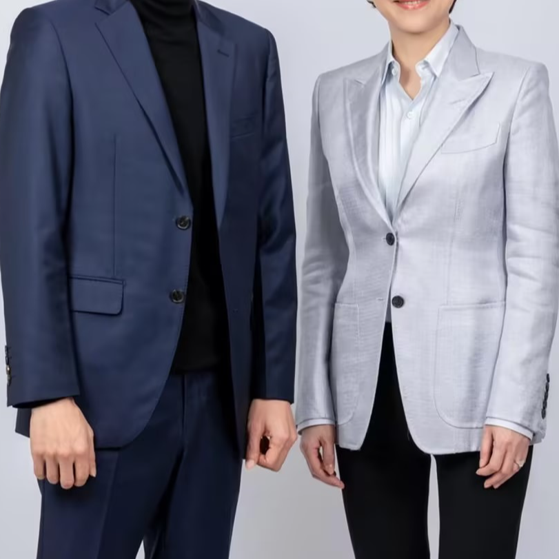 未使用 DIOR/迪奥 男士藏蓝色平驳领羊毛套西外套男装129411西装