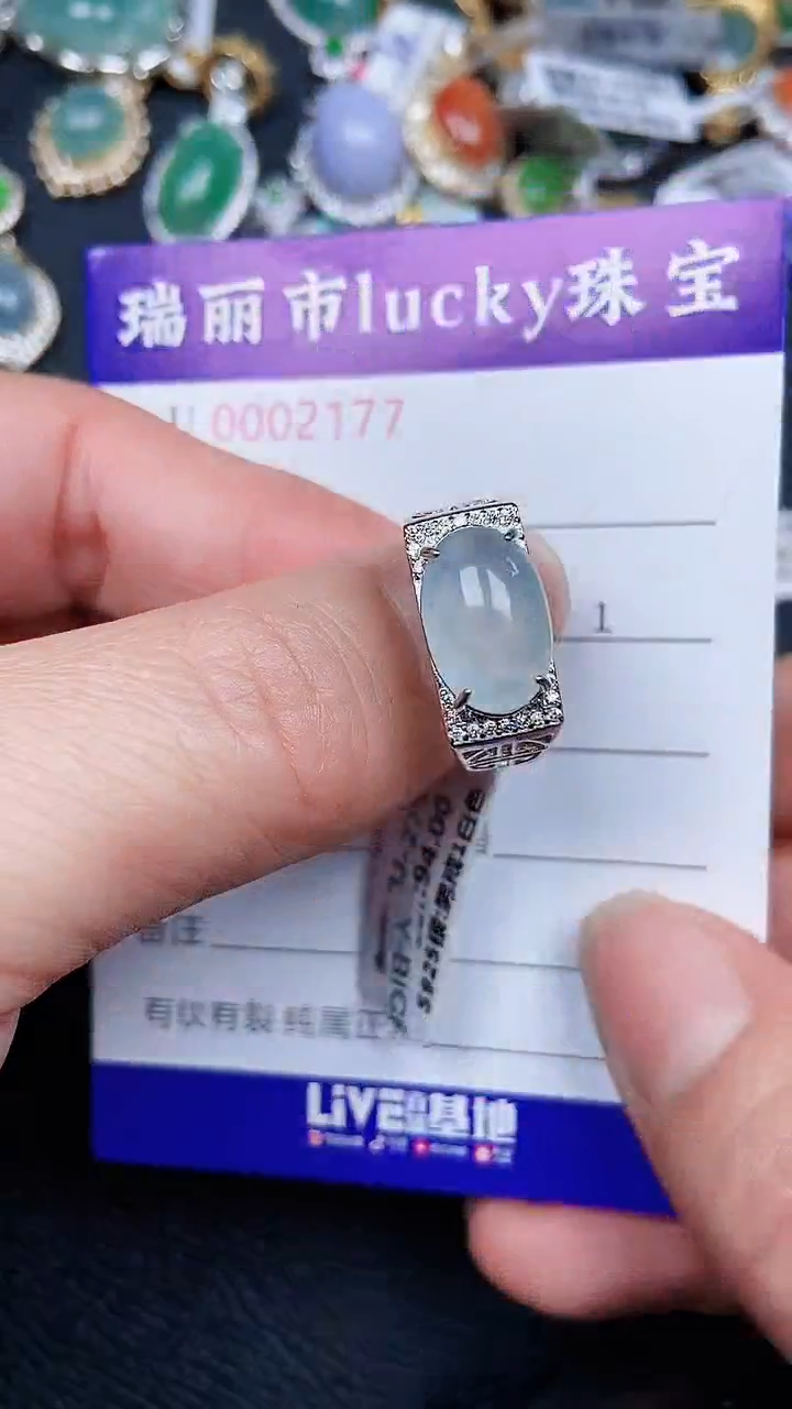 颈饰银S925镶嵌翡翠2177