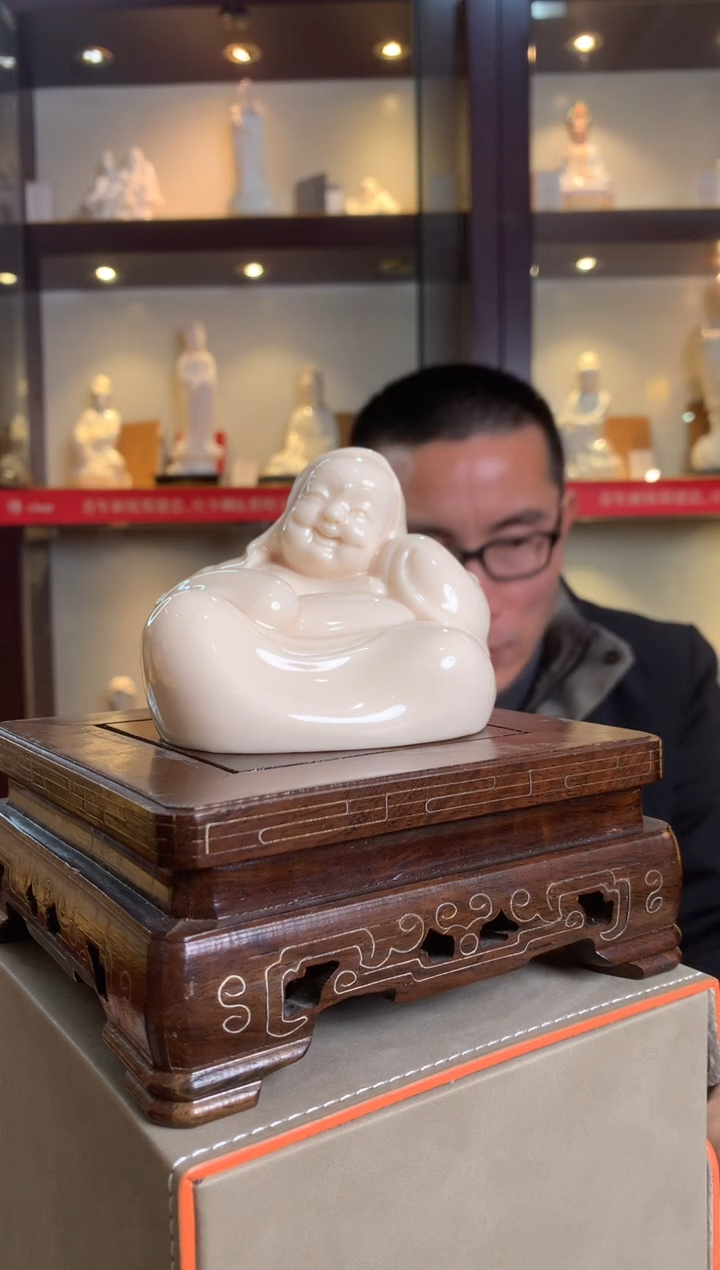 【闪购商品】摆件德化白瓷 掌上弥勒