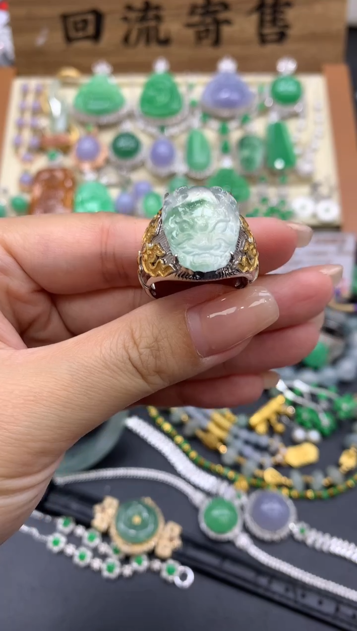 【闪购商品】翡翠戒指18K金镶嵌423-中国好珍宝