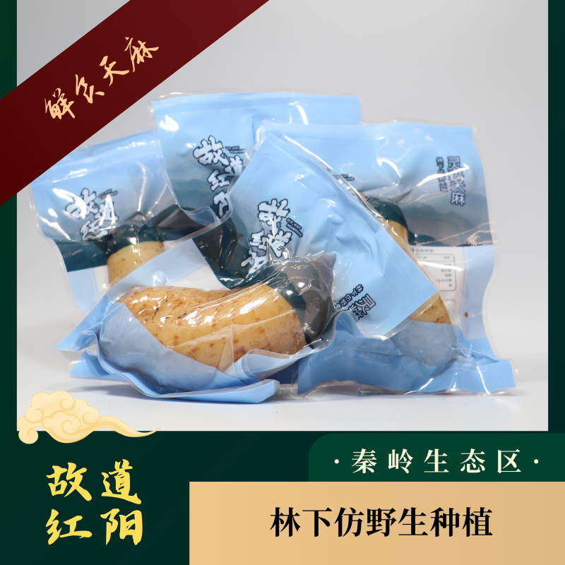 【爆款天麻-中果】略阳天麻，秦岭深山鲜食天麻，真空保鲜，中果