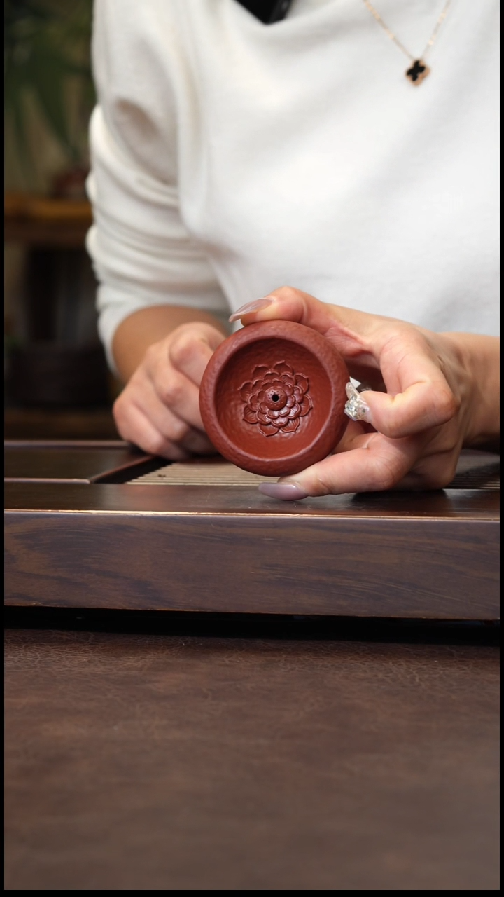茶壶紫砂朱泥小香插