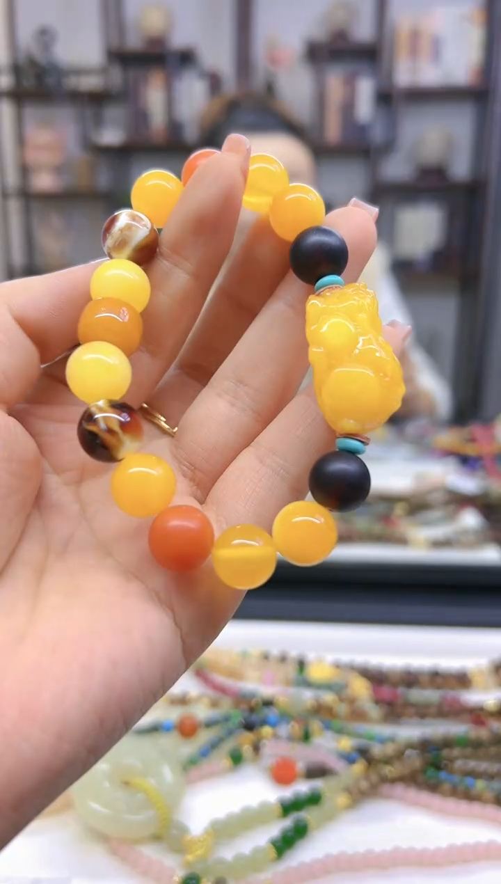 【闪购商品】蜜蜡手链未镶嵌DIY款S382