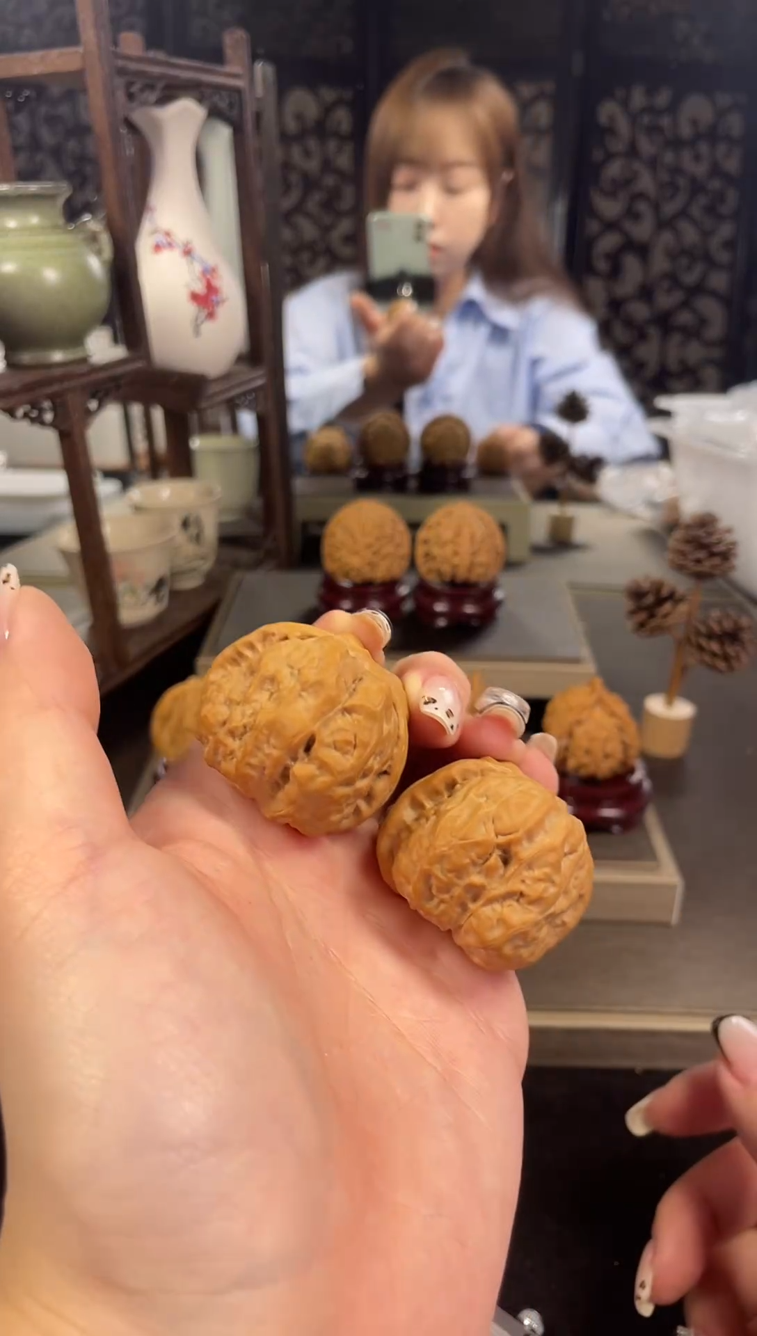 【闪购商品】文玩核桃把件蛤蟆头38尺-13