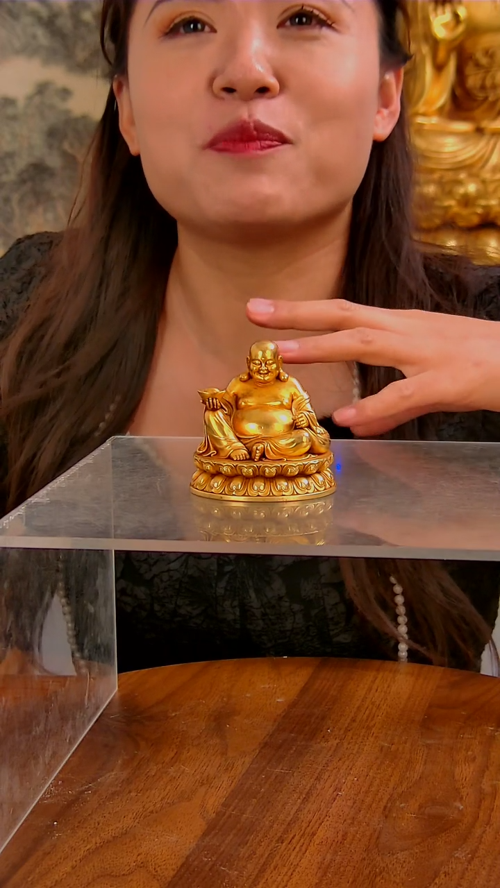 紫铜鎏金-弥勒佛7公分M20525