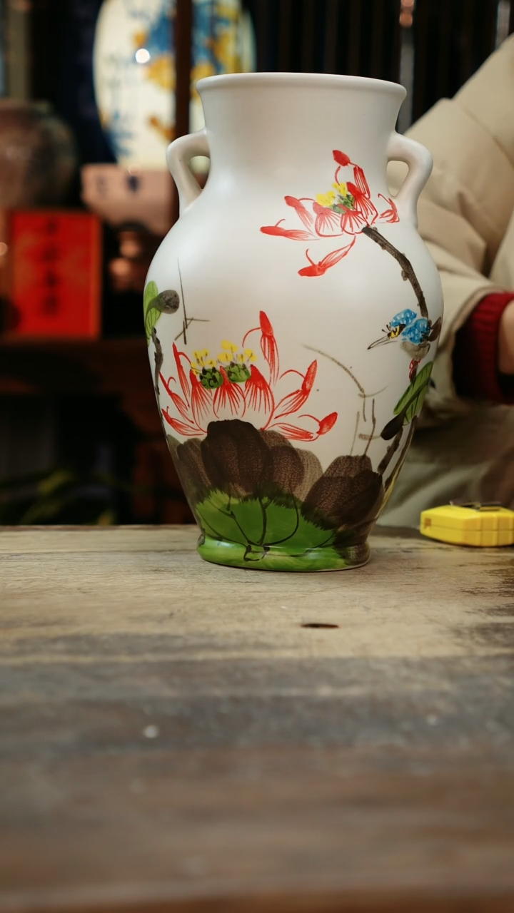 【闪购商品】瓷片景德镇纯手工釉下彩精品花瓶