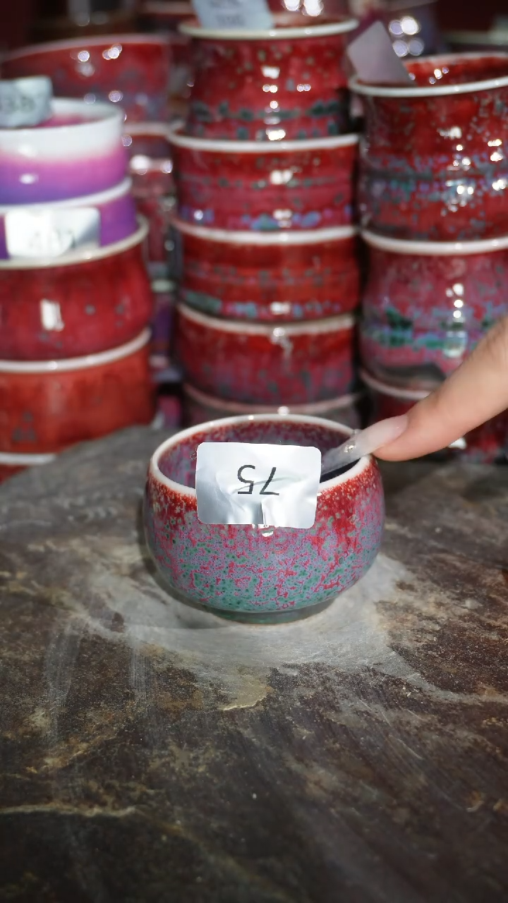 摆件陶精品窑变钧瓷茶器