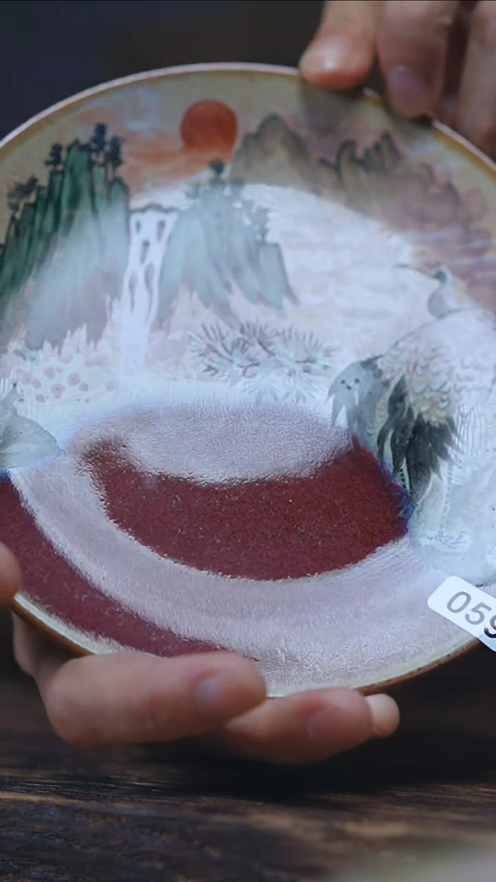 【闪购商品】059景德镇手绘仙鹤壶承