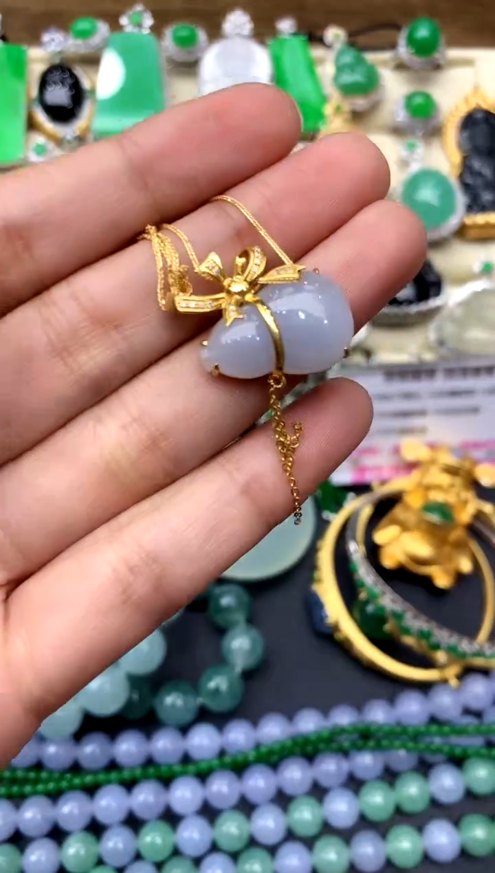 【闪购商品】翡翠颈饰18K金镶嵌213-中国好珍宝