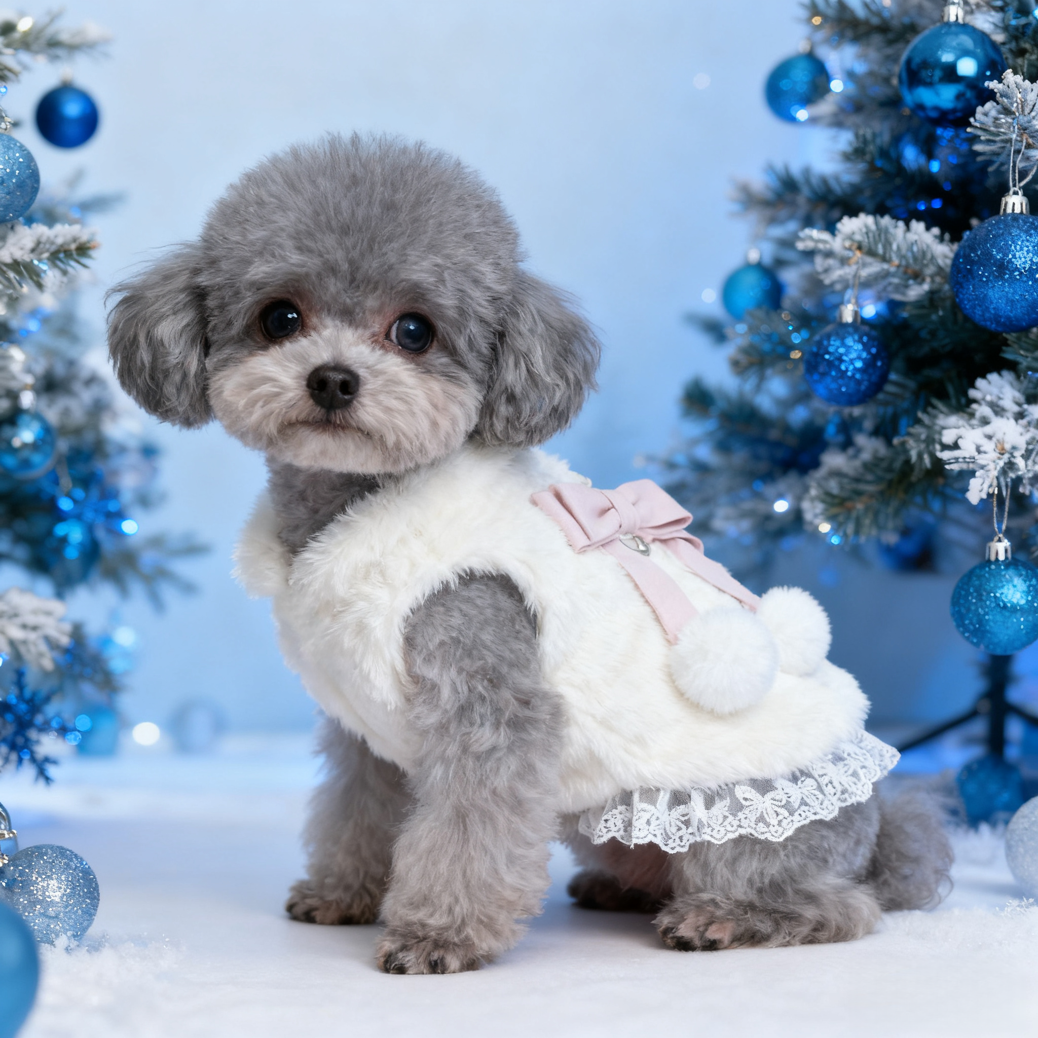 宠物棉裙狗狗衣服泰迪公主裙比熊博美小型犬约克夏贵宾猫咪秋冬装