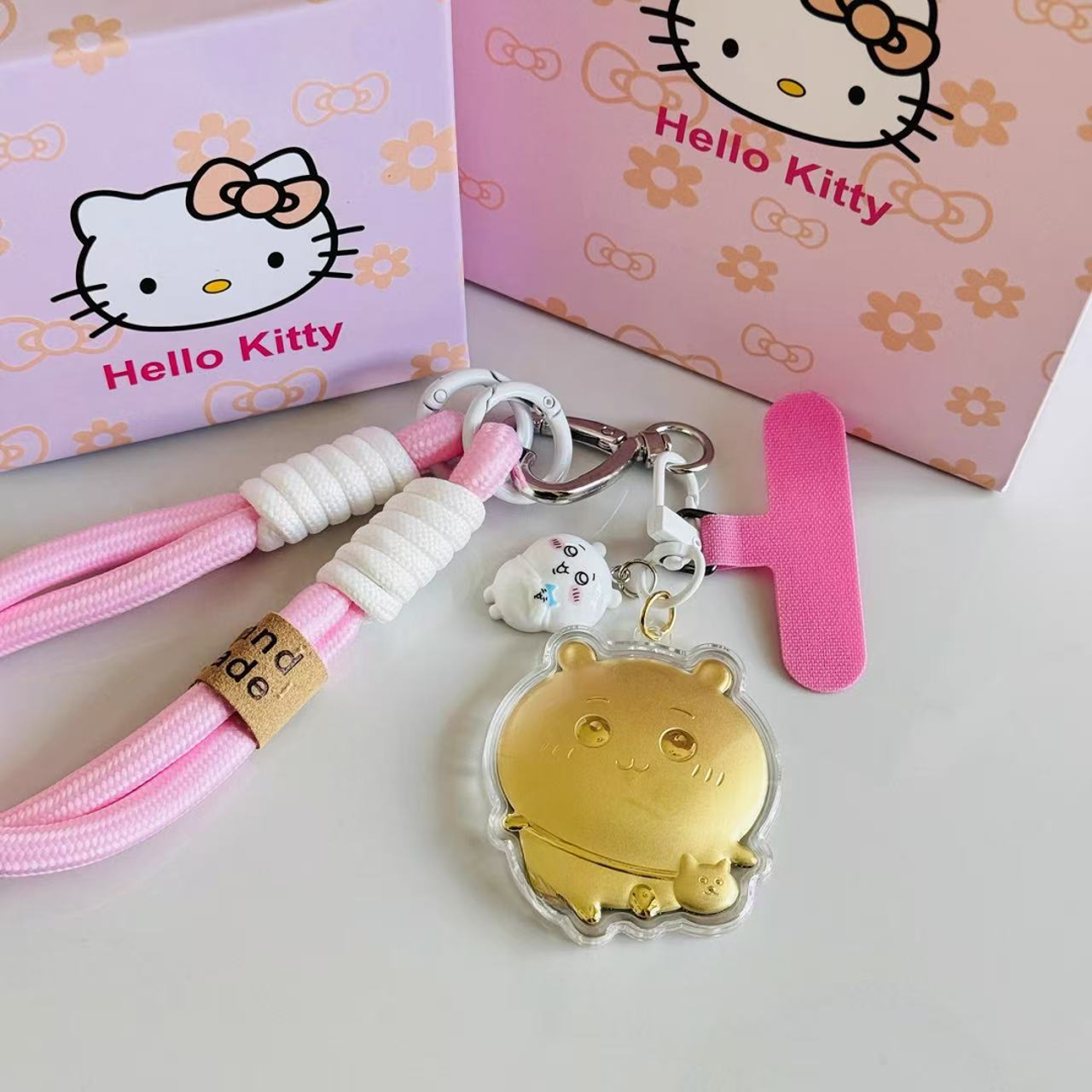 爆款吉伊小八乌萨奇含金工艺品送礼chiikawa手机链钥匙扣包挂件