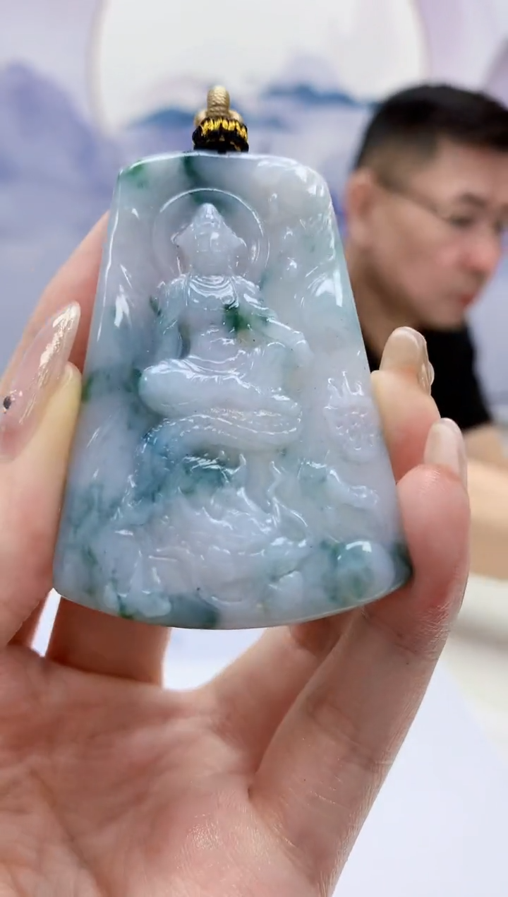 【闪购商品】定制翡翠未镶嵌5152jw-毛货挂件53