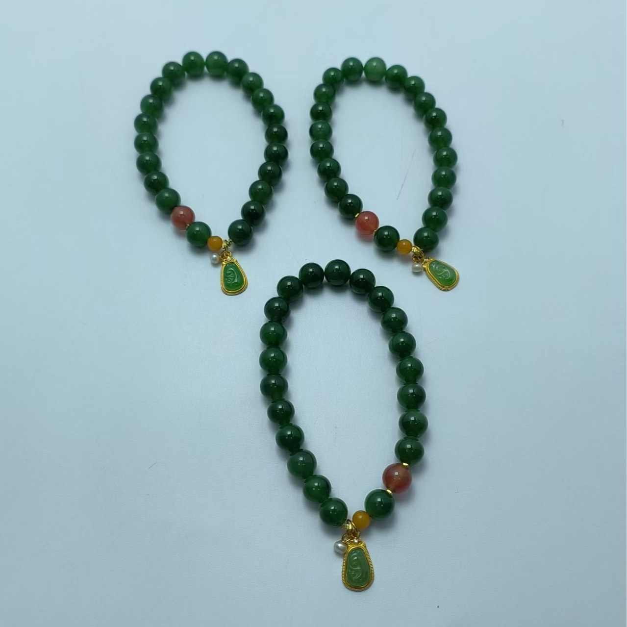 B6439 和田碧玉如意+南红手串 多样性发货其一 气质 | 时尚 百搭 