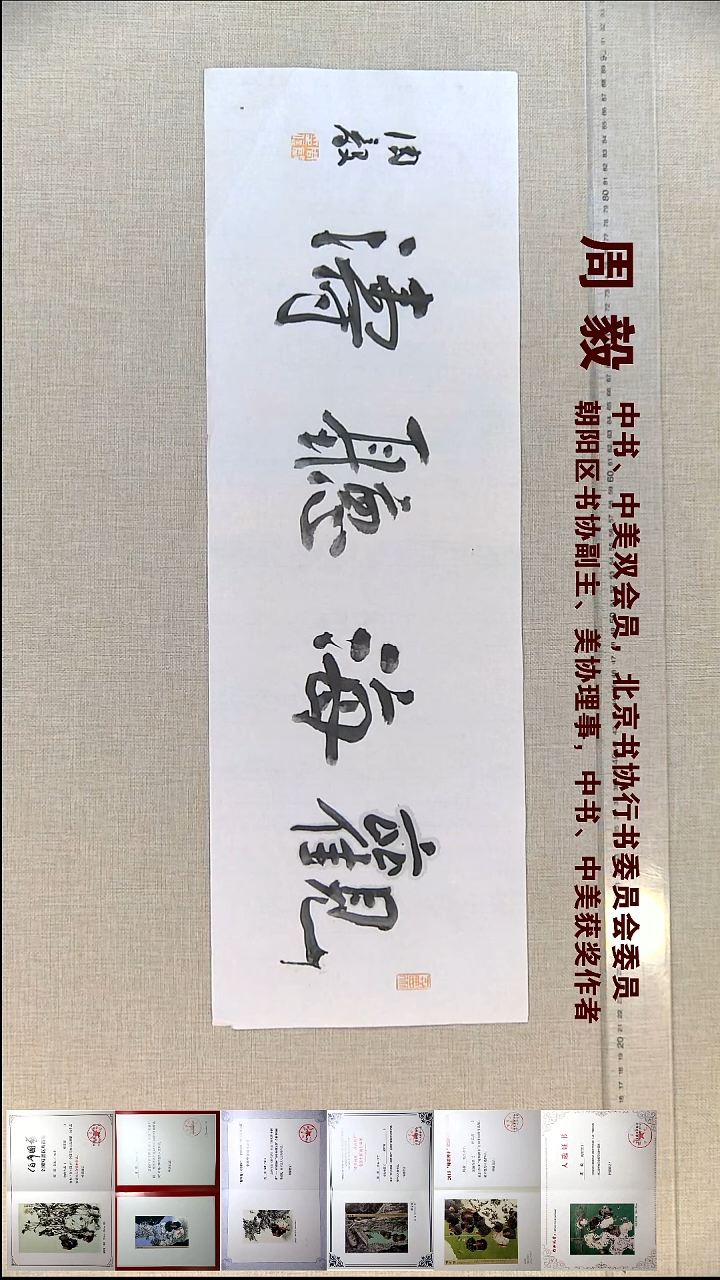 书法周毅书法福利23*69观海听涛