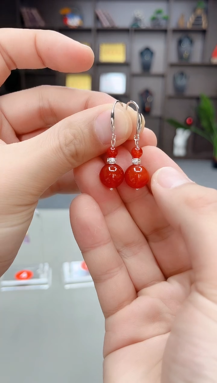 未镶嵌耳饰玛瑙/玉髓Z15