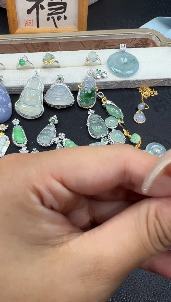 【闪购商品】翡翠吊坠(不含链)18K金镶嵌勿拍