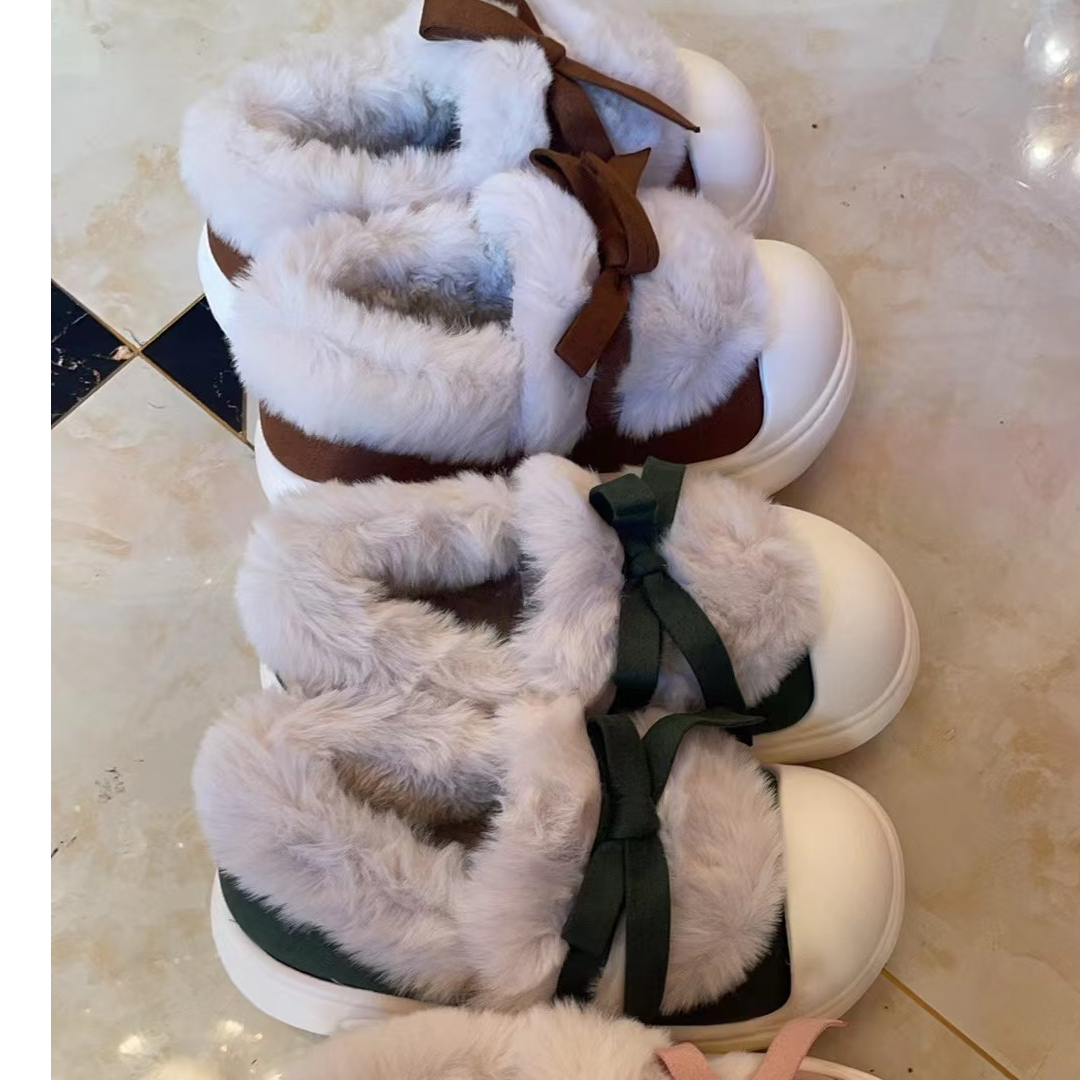 冬季防滑厚底保暖棉拖鞋居家室内毛绒棉拖