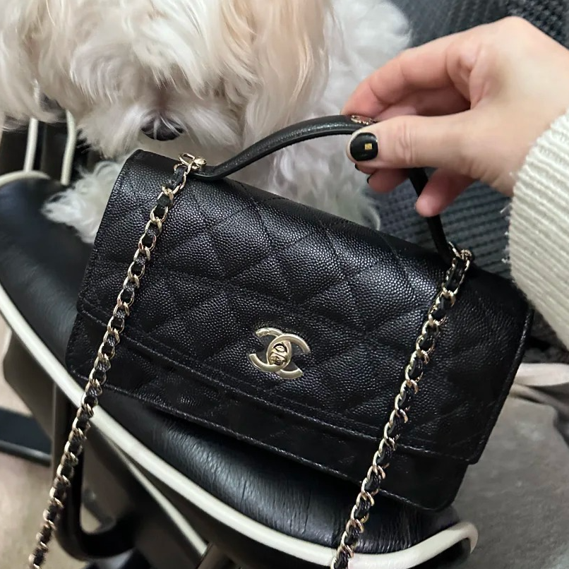 未使用 Chanel/香奈儿 小花Jerry 25C WOC 风琴包 黑色 芯片