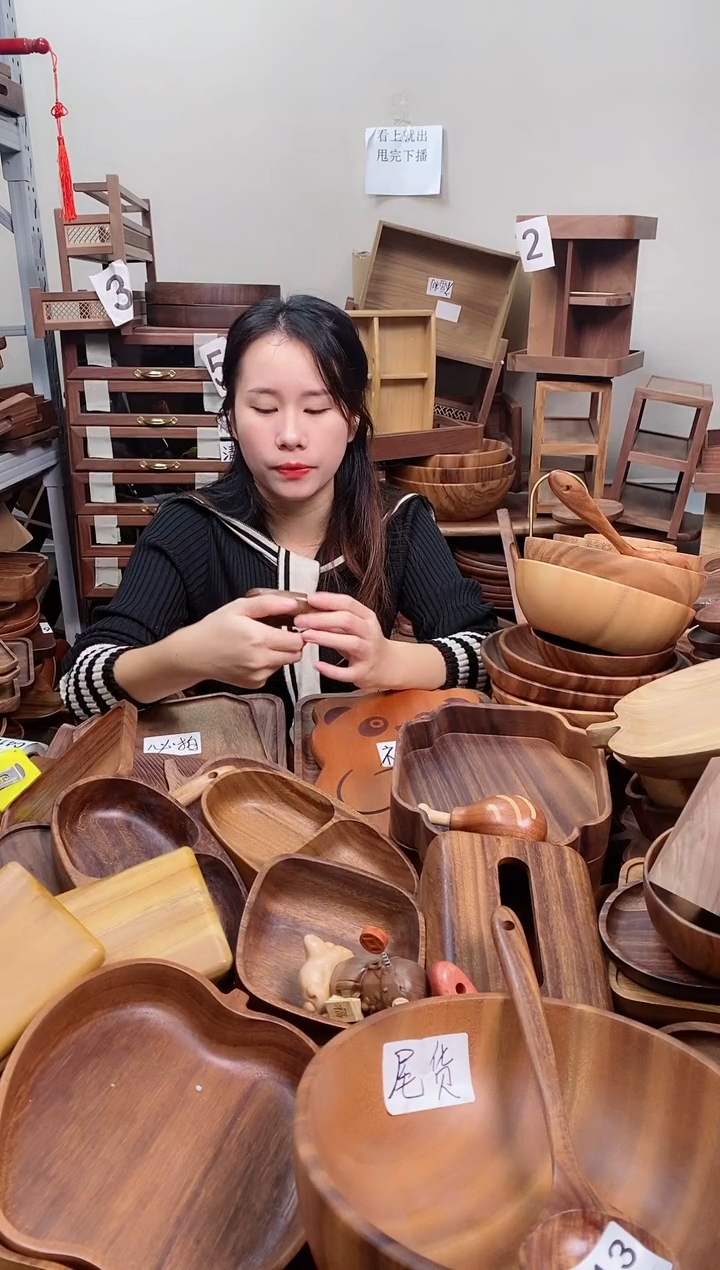 木  北美黑胡桃木小圆瓜茶则  A