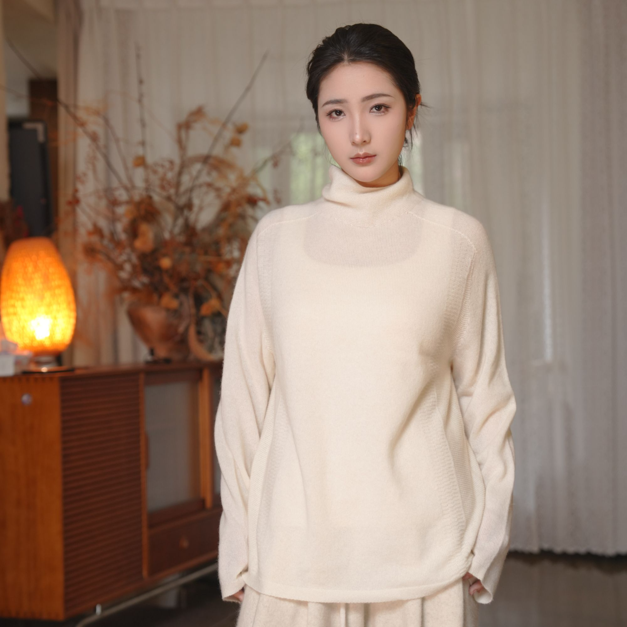 百分之百山羊绒高领山羊绒两色细腻柔软保暖羊绒衫816