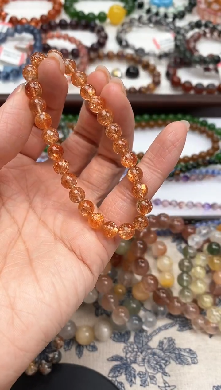 未镶嵌手链长石金太阳6.8