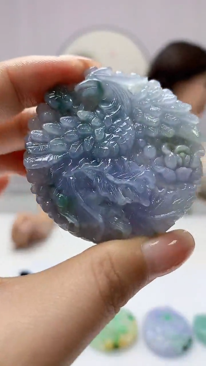 【闪购商品】定制翡翠未镶嵌4829ms-毛货挂件248