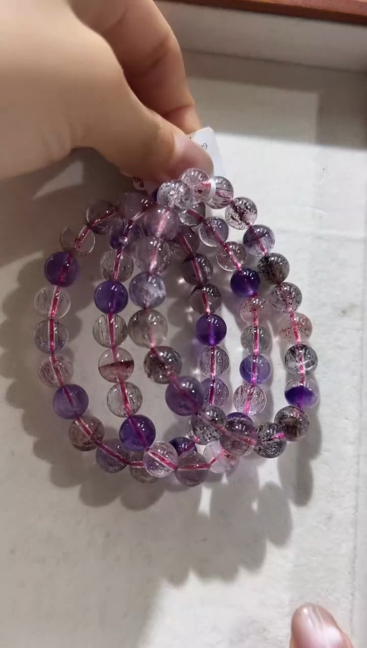 水晶手串未镶嵌XL1980仙女超七手串9+多样性发一