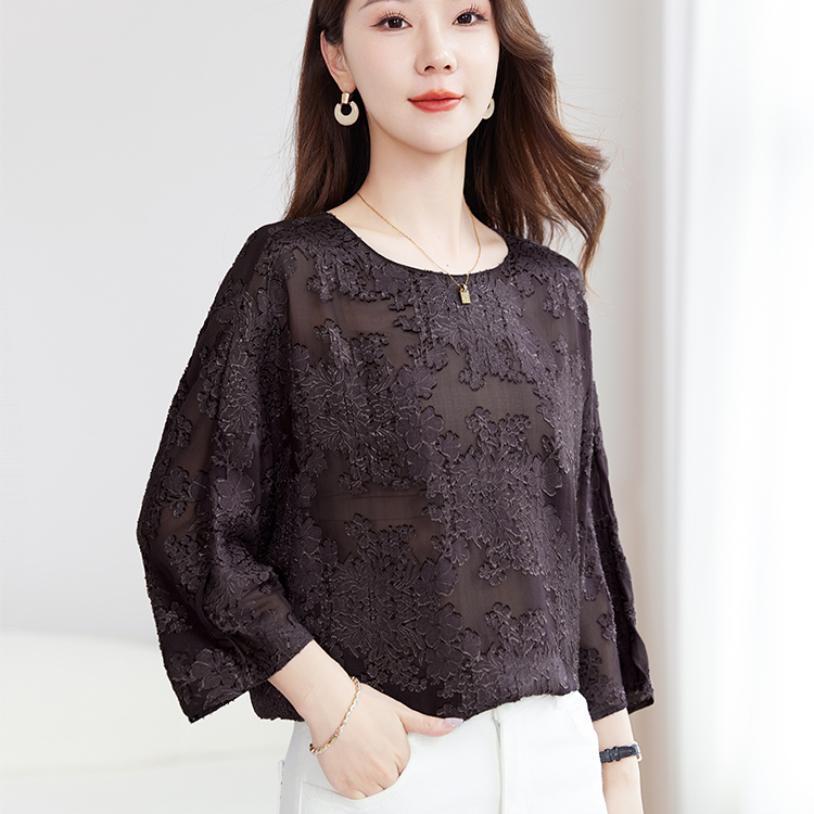 水墨佳人桑蚕丝真丝气质女装小衫12598682