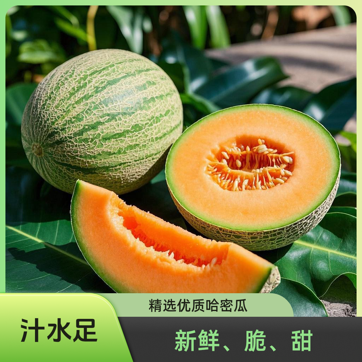 海南沙地哈密瓜香甜多汁、新鲜脆口、产地直达、一口就爱