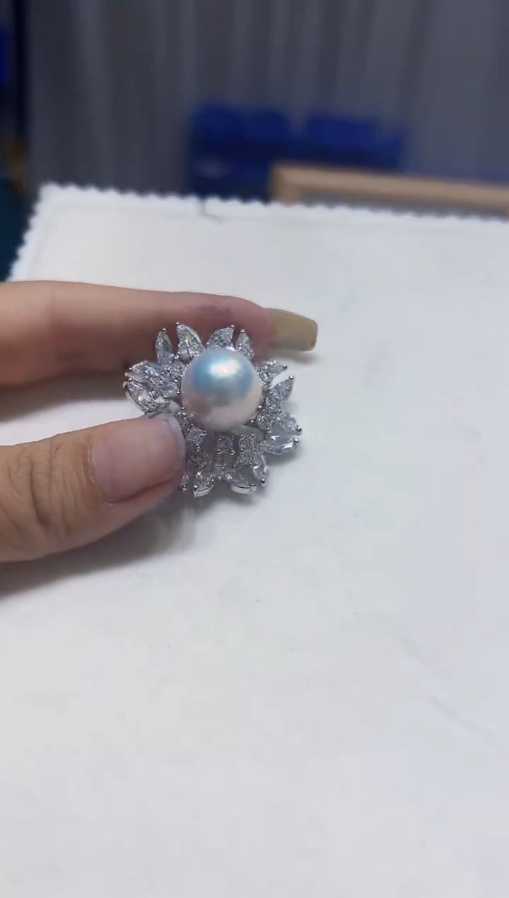 未镶嵌胸针淡水珍珠120