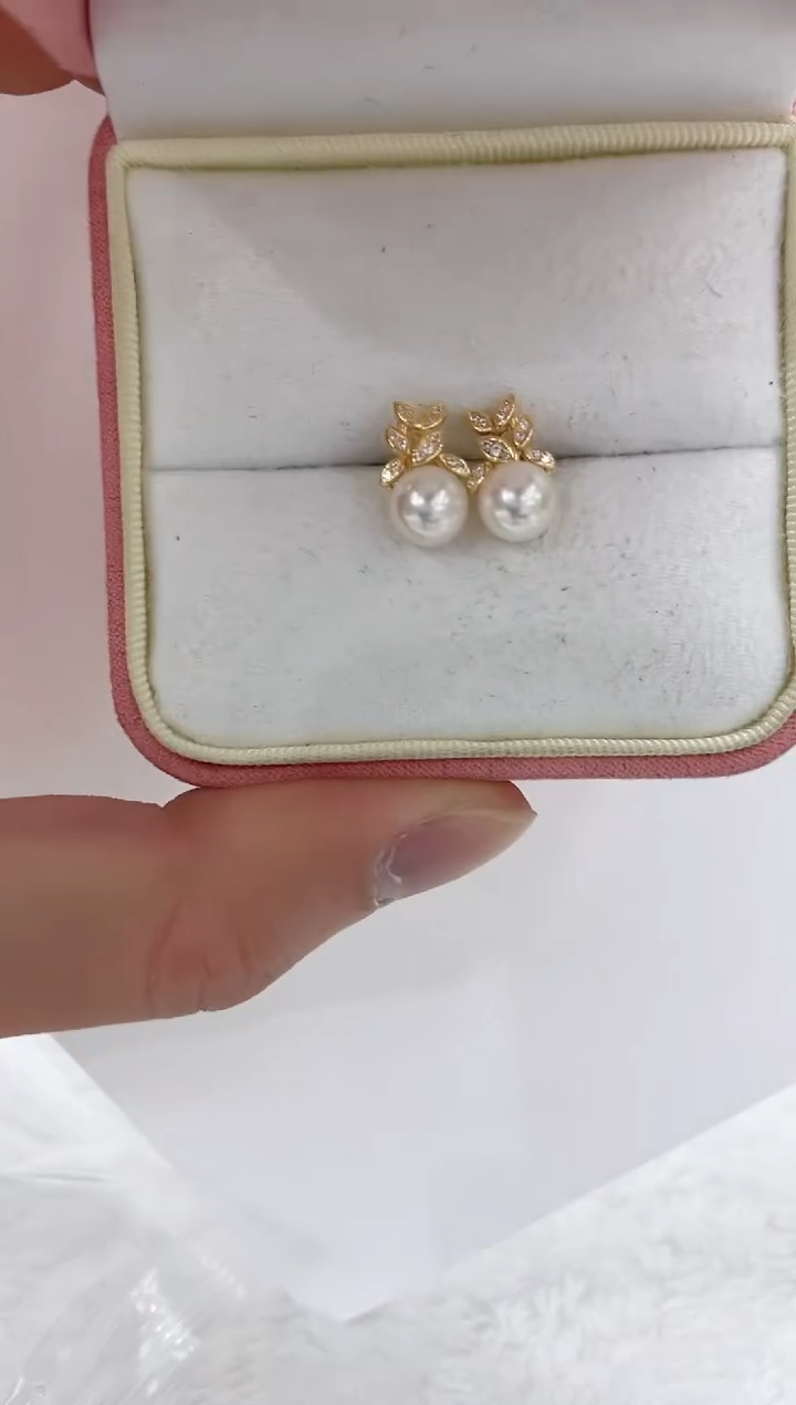 【闪购商品】海水珍珠耳饰银S925镶嵌海水珍珠耳饰