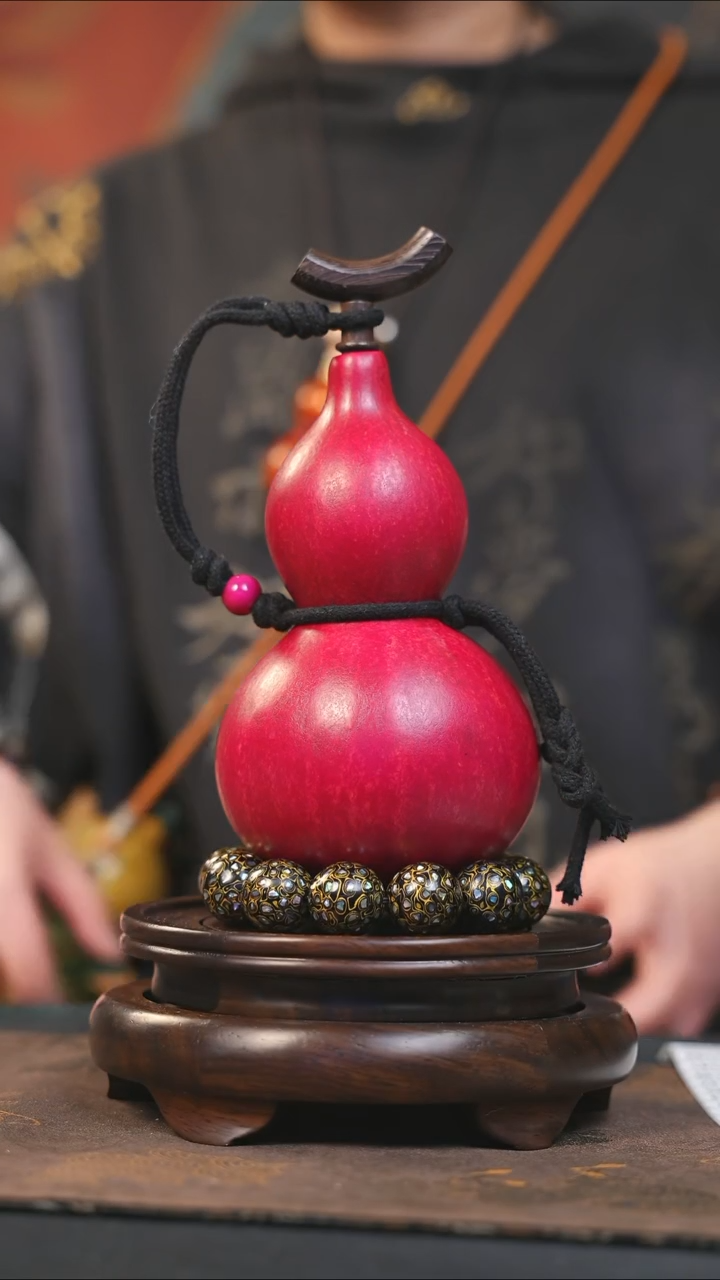 【闪购商品】YU120大漆酒葫芦不包手串及旋转底座