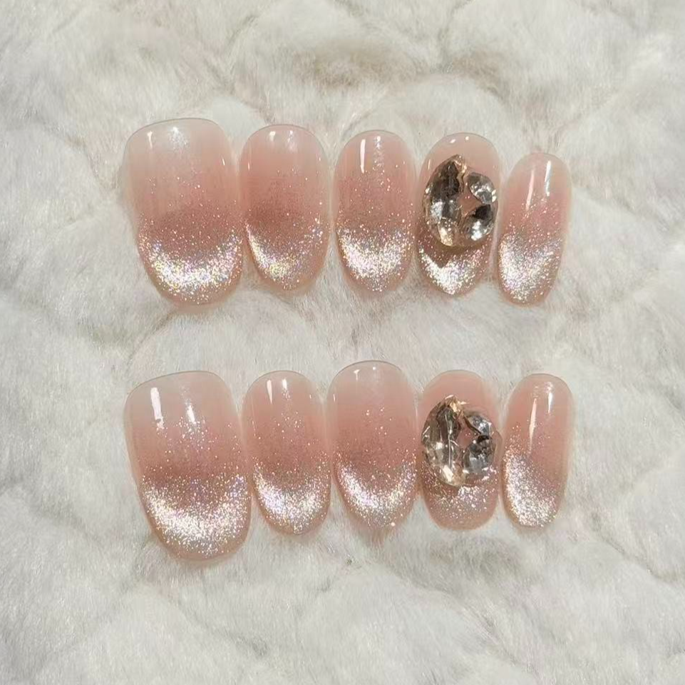 A33【流沙轻盈】新年款纯手工秋冬显白气质穿戴甲