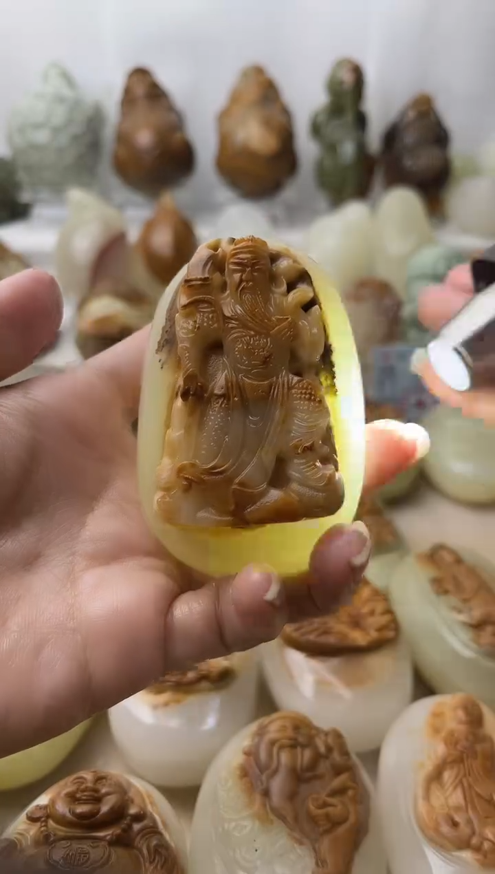 石材古青石棉纹正常不退换关公