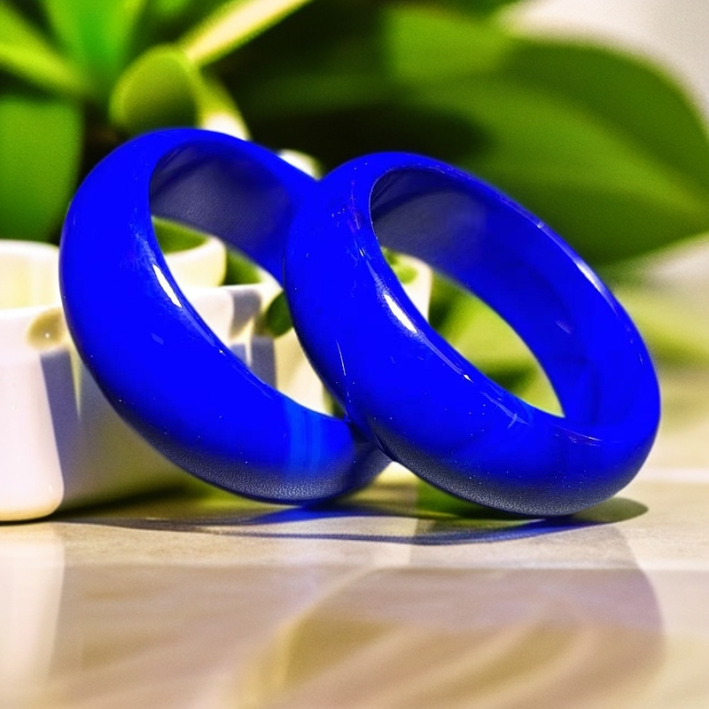 S6287（玉姐珠宝）上古陨玛瑙玉蓝手镯-多样性只发一件