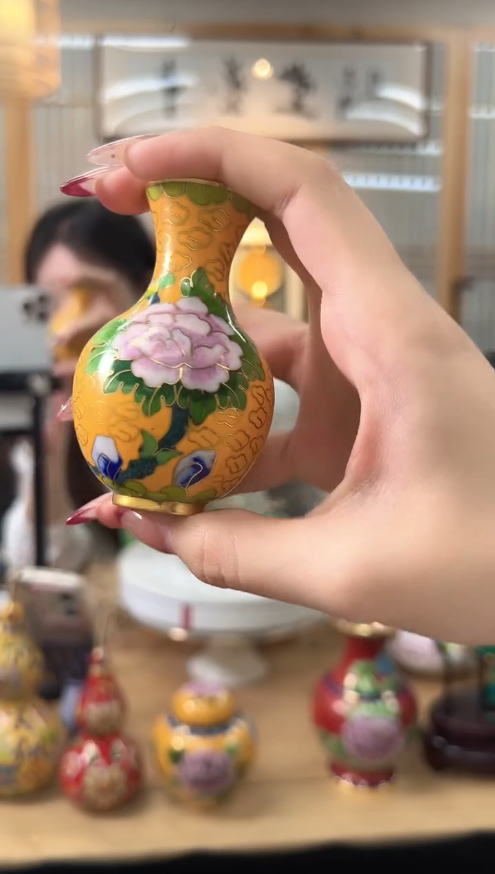 【闪购商品】景泰蓝3寸实地小瓶5只套SDP0002