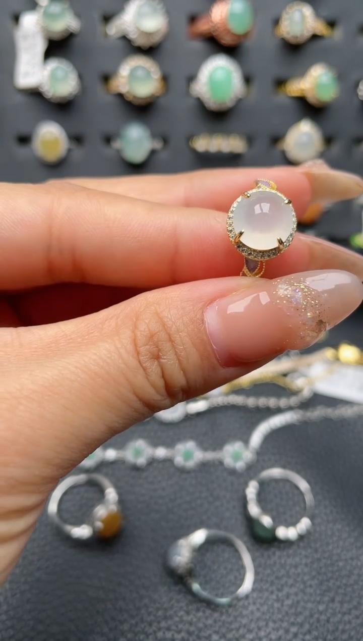 【闪购商品】翡翠戒指银S925镶嵌1111111111  43