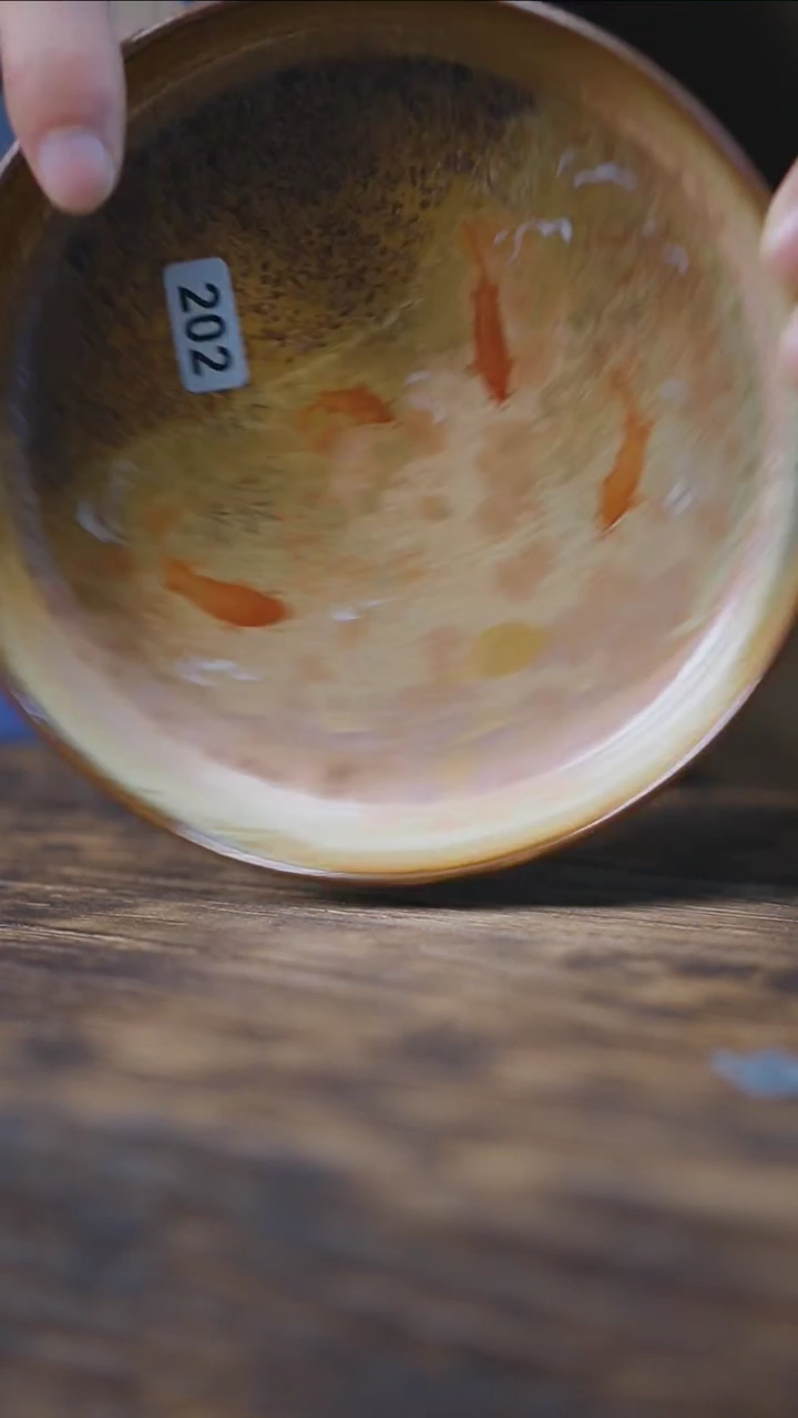 【闪购商品】202手绘系列小鱼窑变壶承