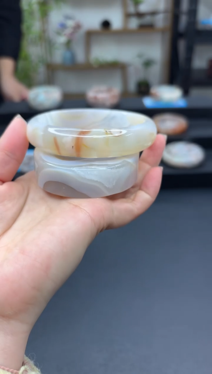 【闪购商品】石英质玉手镯未镶嵌C343(65圈赠送镯心)