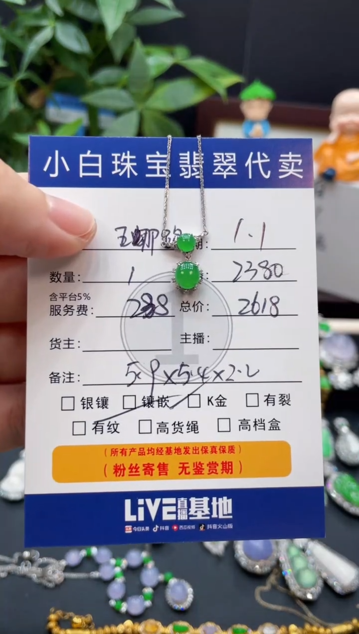 套链18K金镶嵌翡翠王**_套链