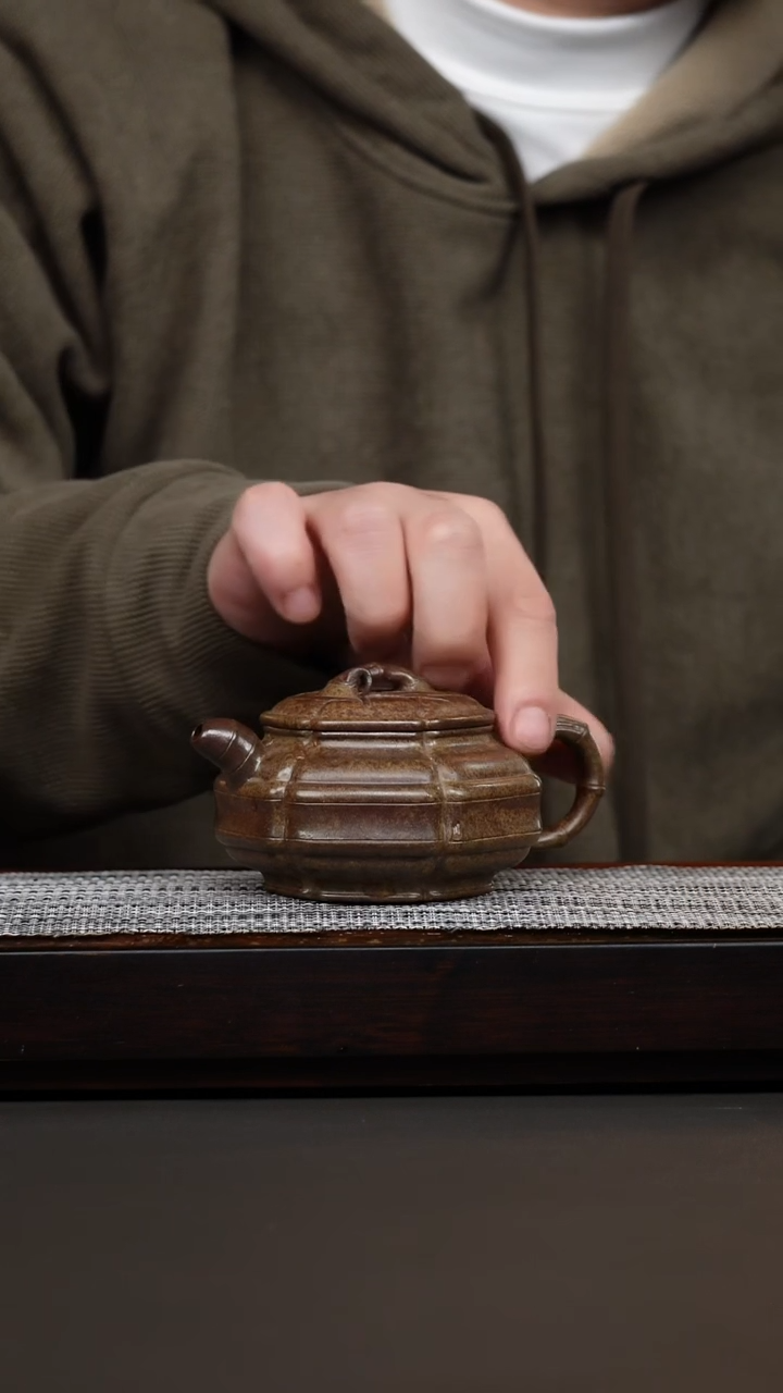 茶壶紫砂韩惠琴·柴烧六方竹鼓
