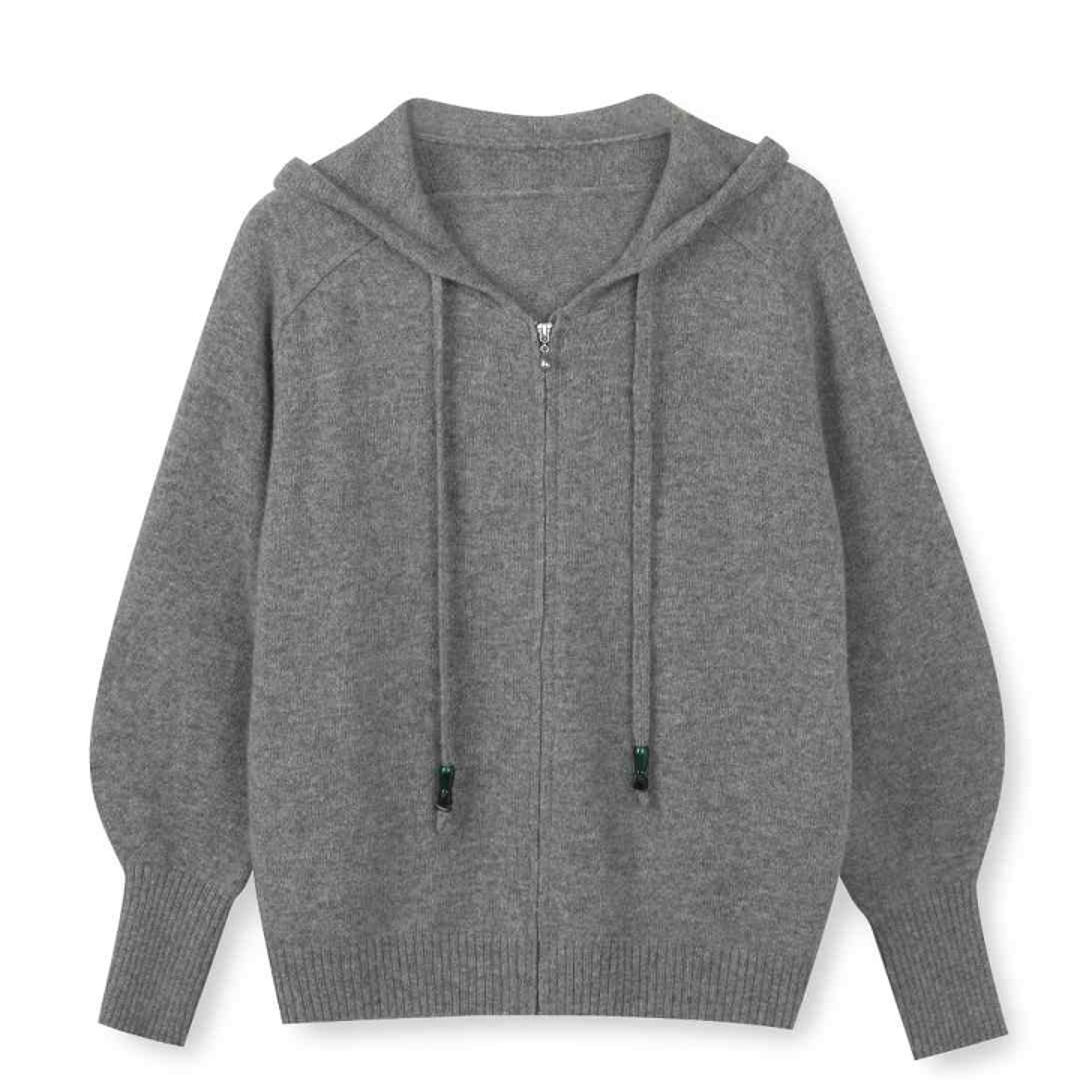 播broadcast冬季大码连帽拉链针织开衫MDR4UD6215