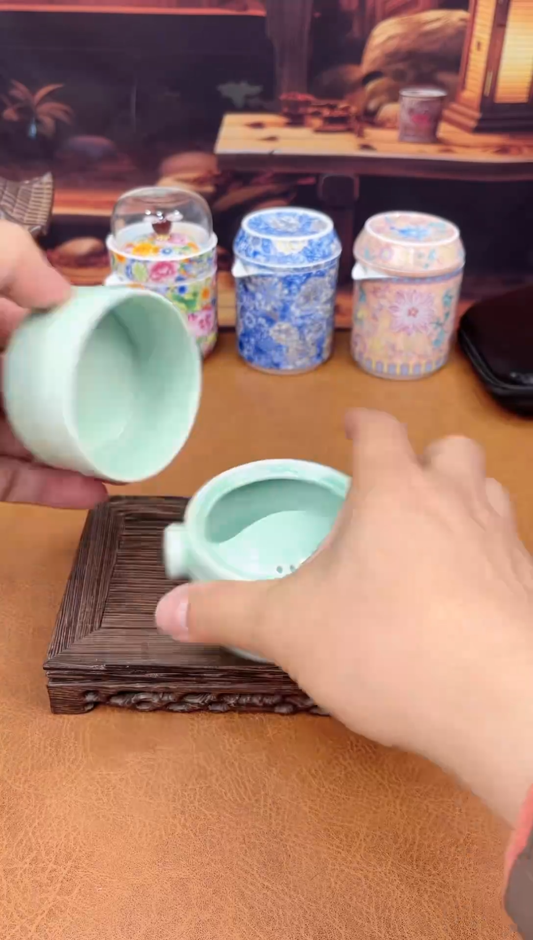 【闪购商品】陶瓷茶具摆件茶叶罐