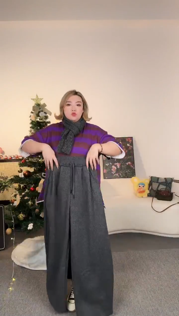 深灰色阔腿裤  穿160斤