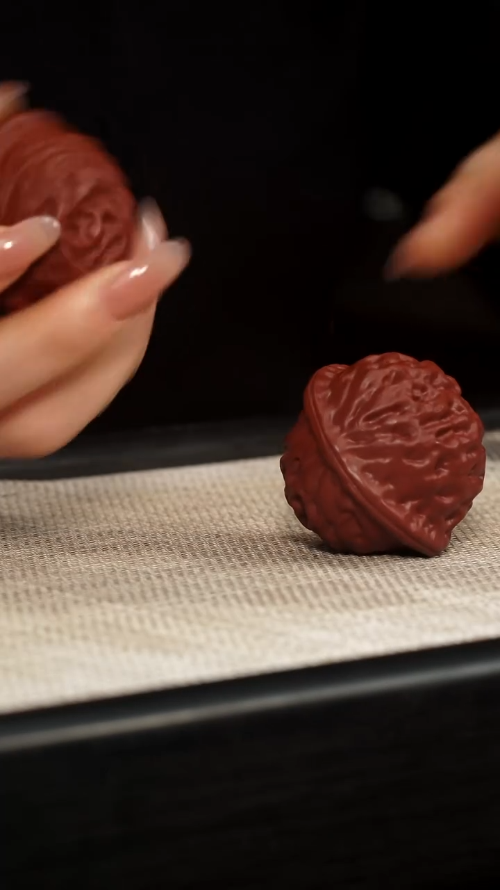 茶壶紫砂【P001】核桃手把件一对