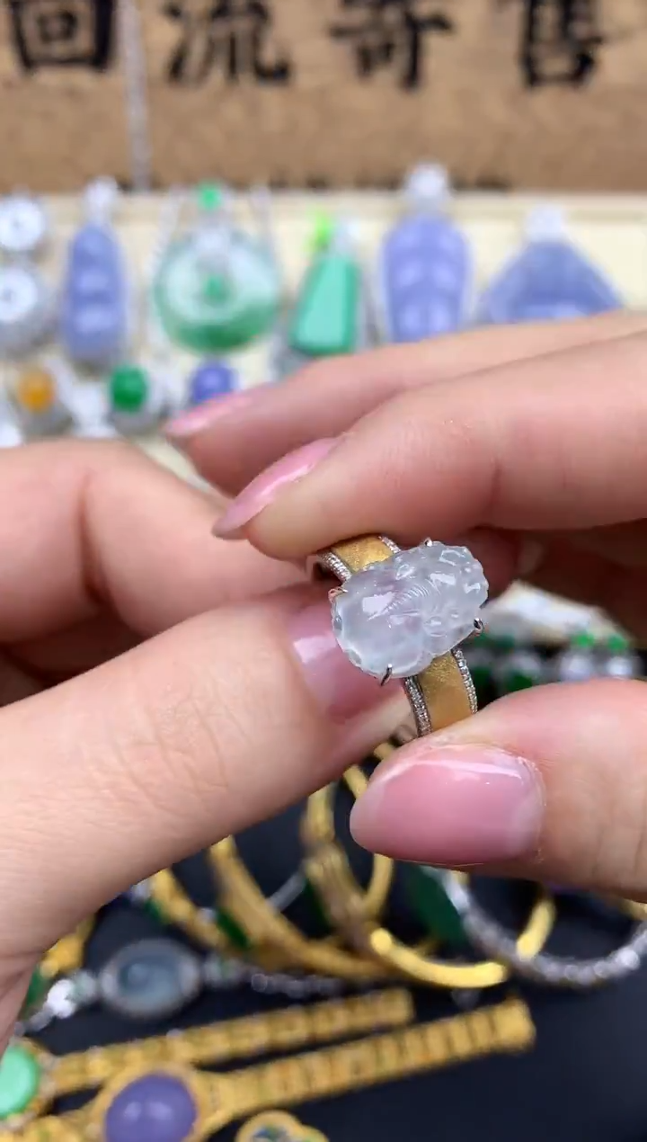 【闪购商品】翡翠戒指18K金镶嵌209-中国好珍宝