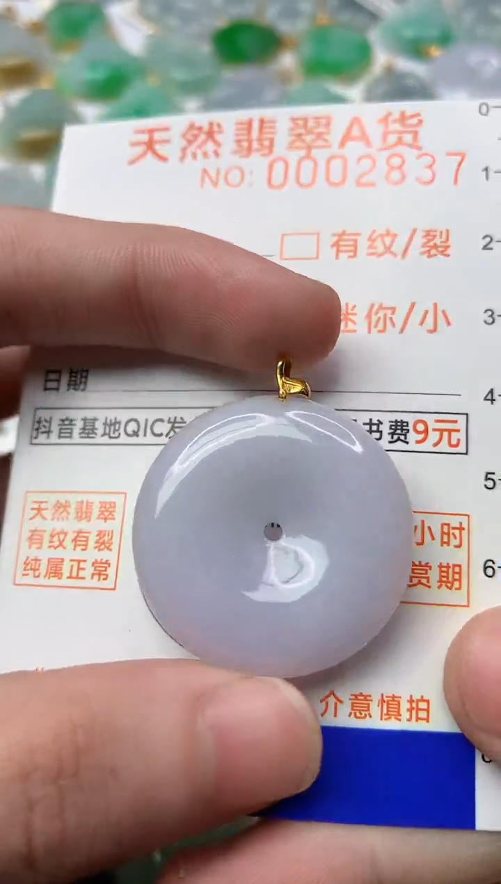 【闪购商品】翡翠颈饰18K金镶嵌5............