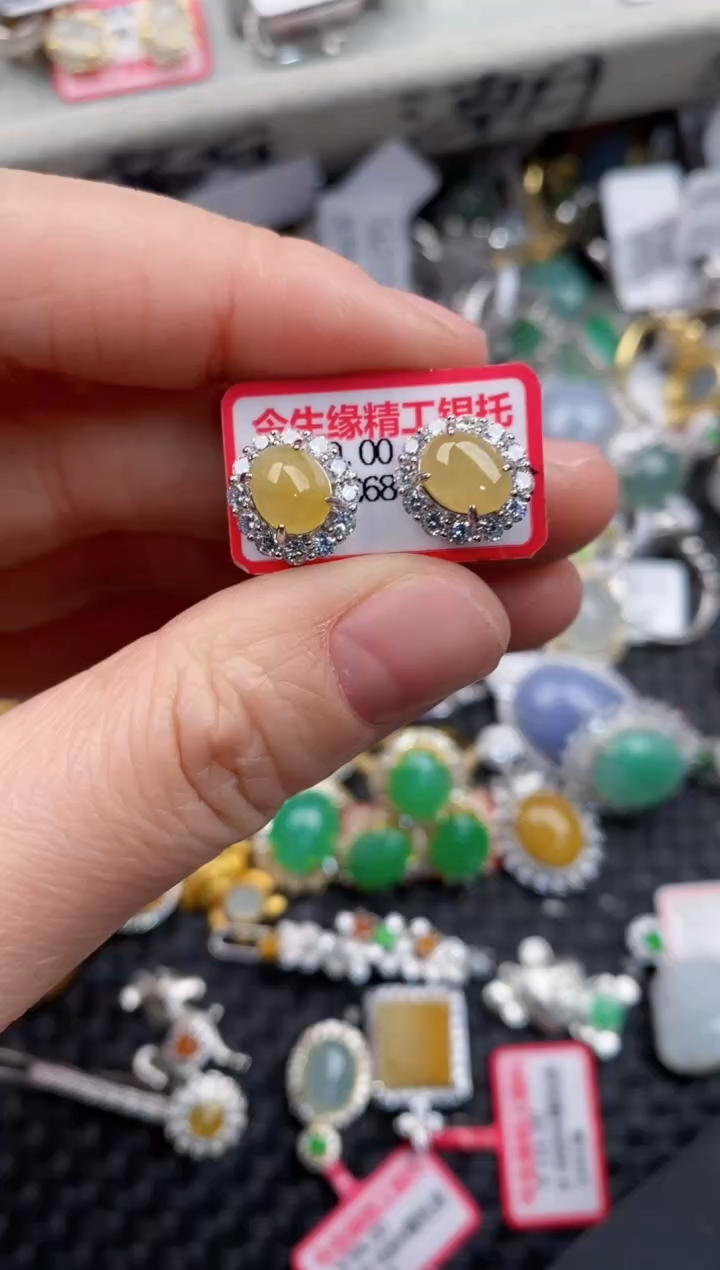 银S925镶嵌戒指翡翠11                6