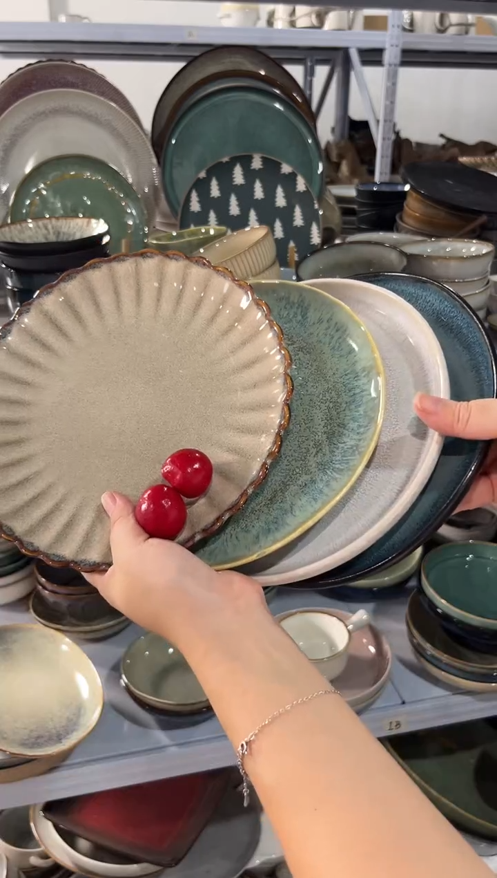 陶瓷外贸尾货瑕疵满20包邮X4 小盘组合